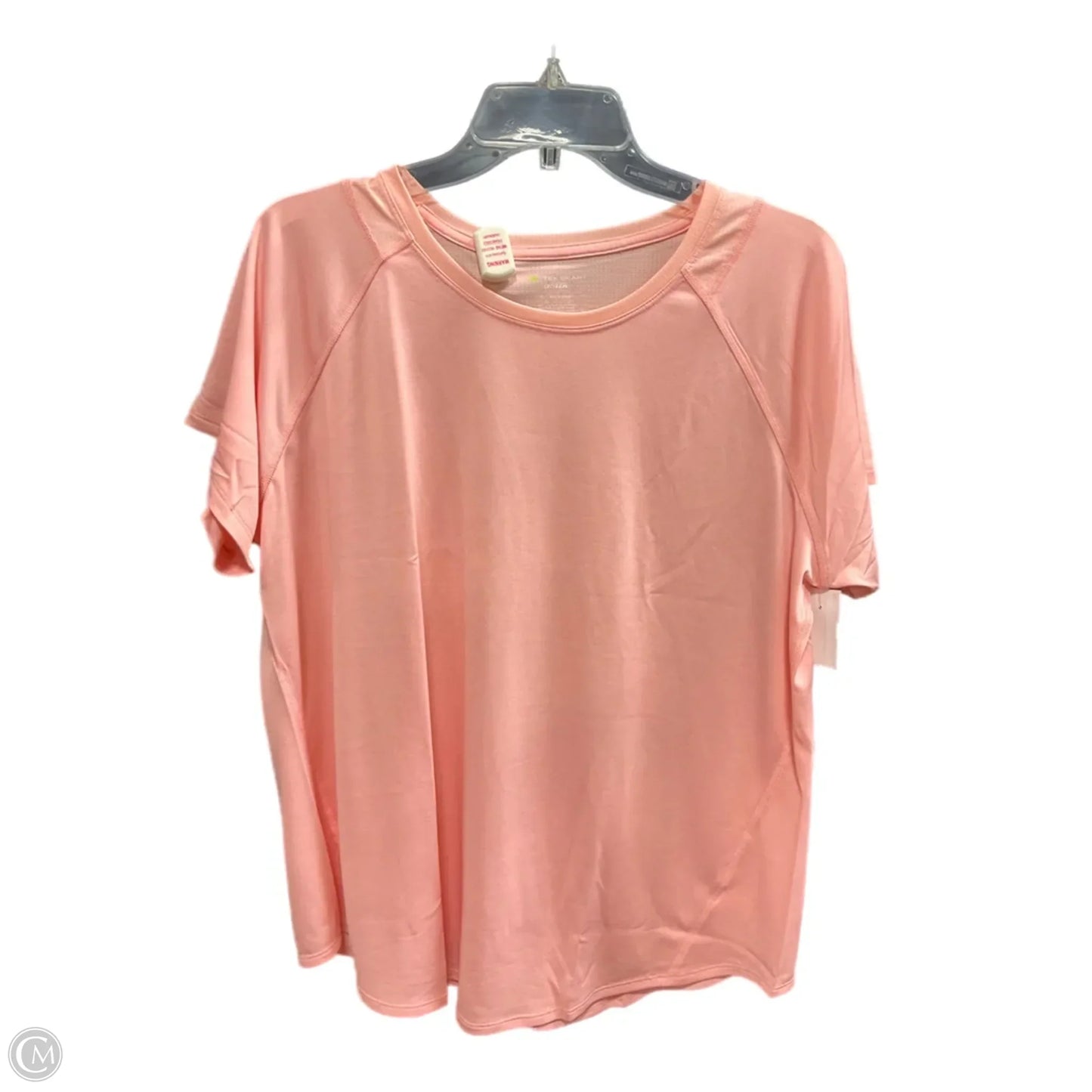 Athletic Top Short Sleeve By Tek Gear In Peach, Size: Xl
