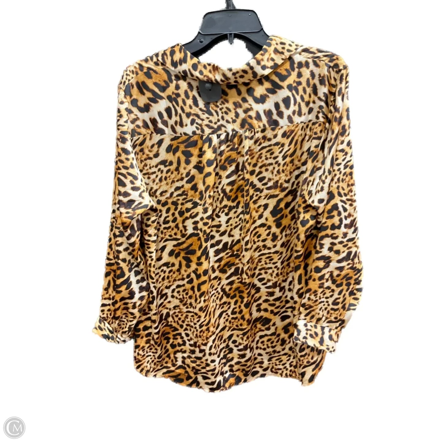 Blouse Long Sleeve By Inc In Animal Print, Size: Xlp