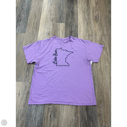 Top Short Sleeve By Artisans In Purple, Size: Xl