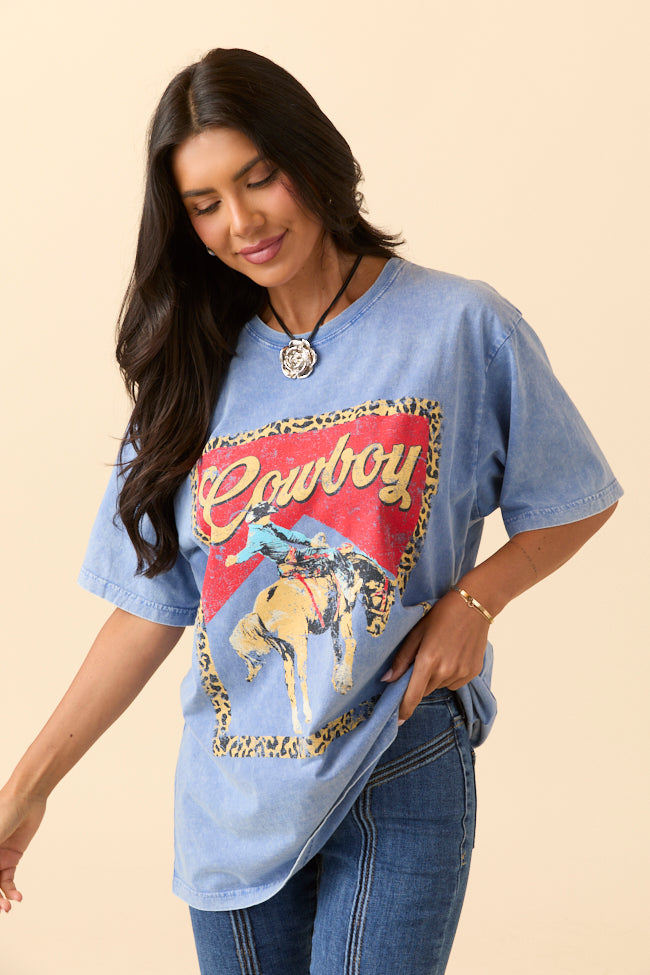 Zutter Cowboy Washed Blue Graphic Tee