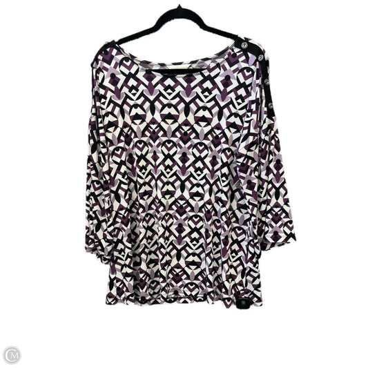 Top Long Sleeve By Christopher And Banks In Purple, Size: Xl
