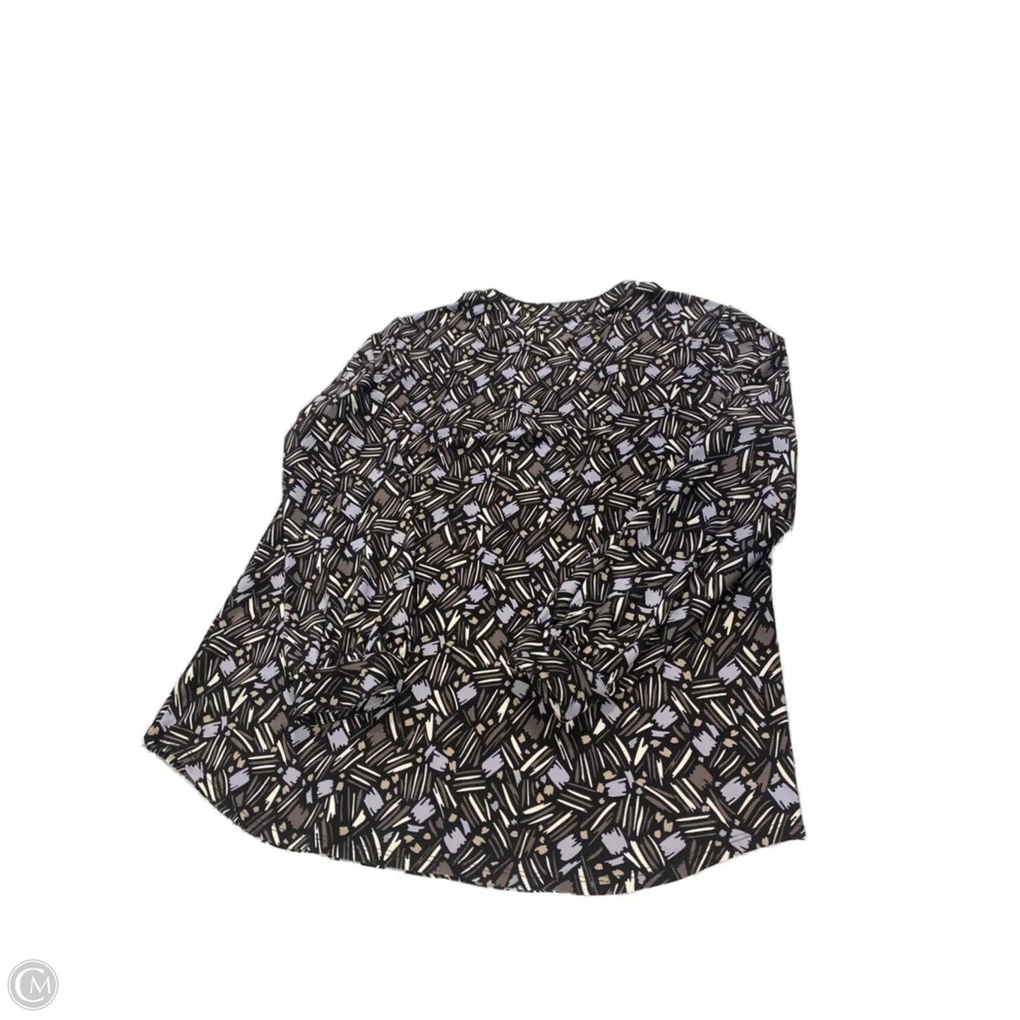 Top Long Sleeve By Anne Klein In Geometric Pattern, Size: M