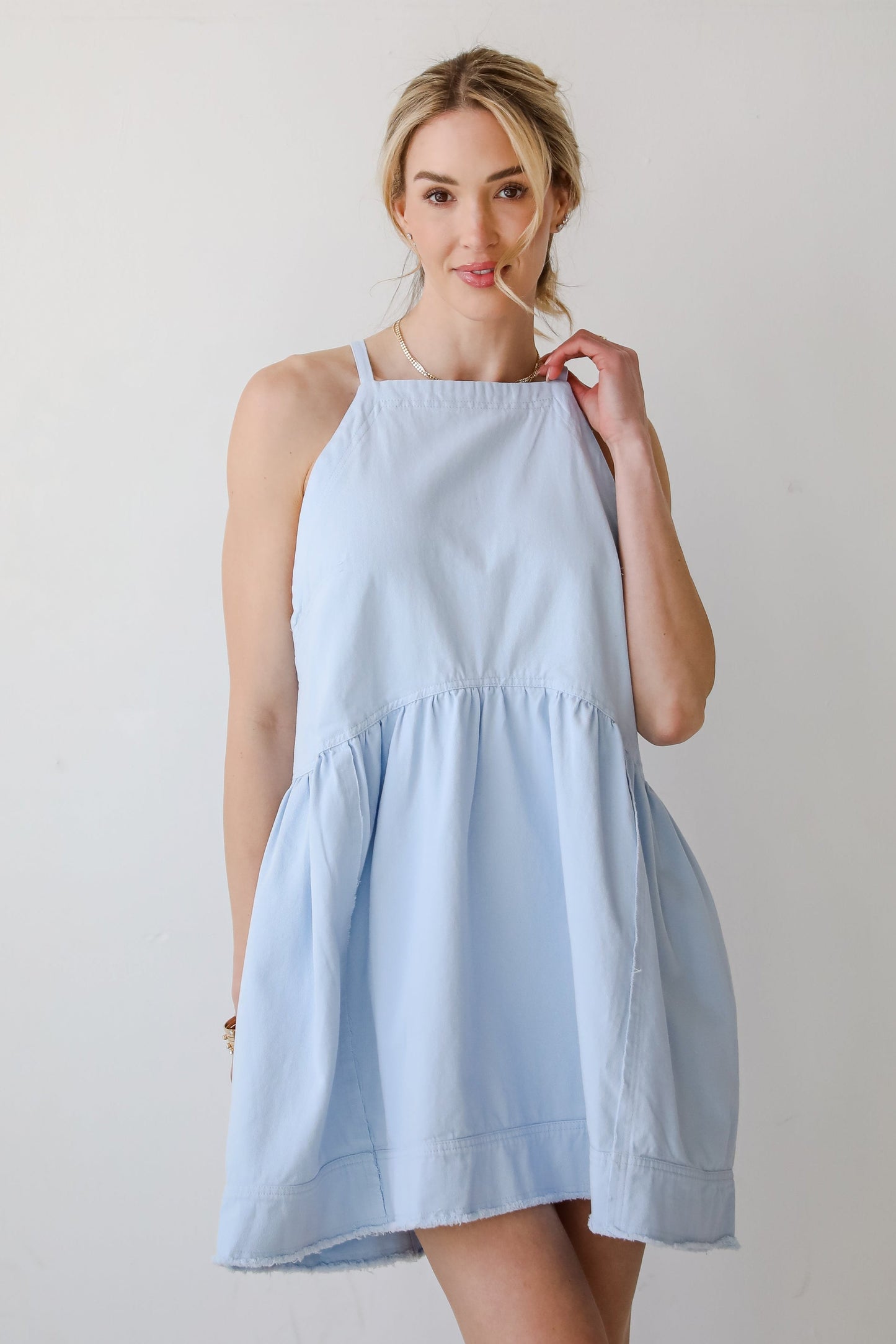FINAL SALE - Sweetly Made Denim Mini Dress