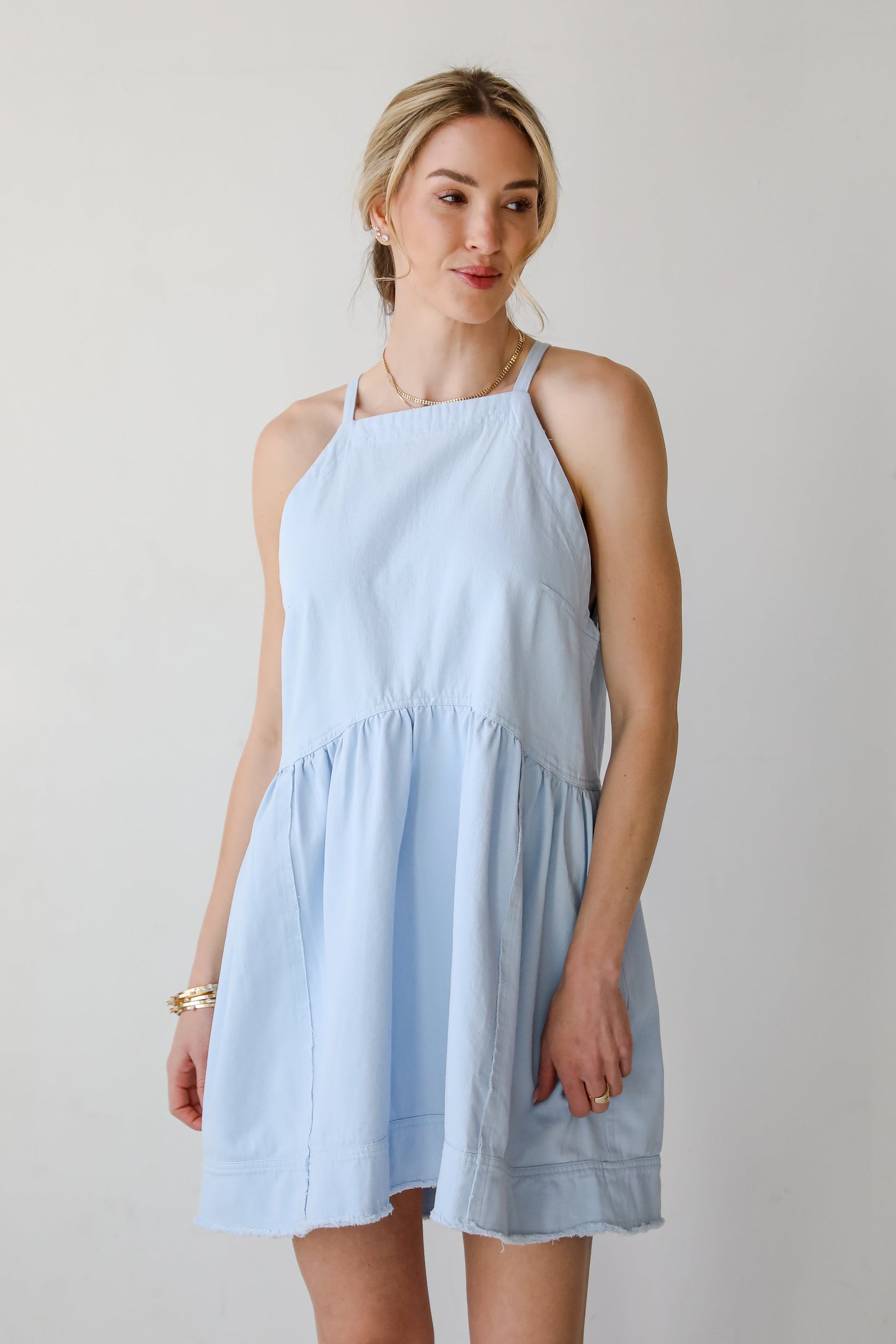 FINAL SALE - Sweetly Made Denim Mini Dress
